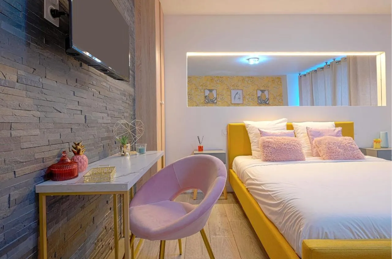 La Vie En Rose Modern Fresh Studio - Francois Mitterand Library Apartment Paris France